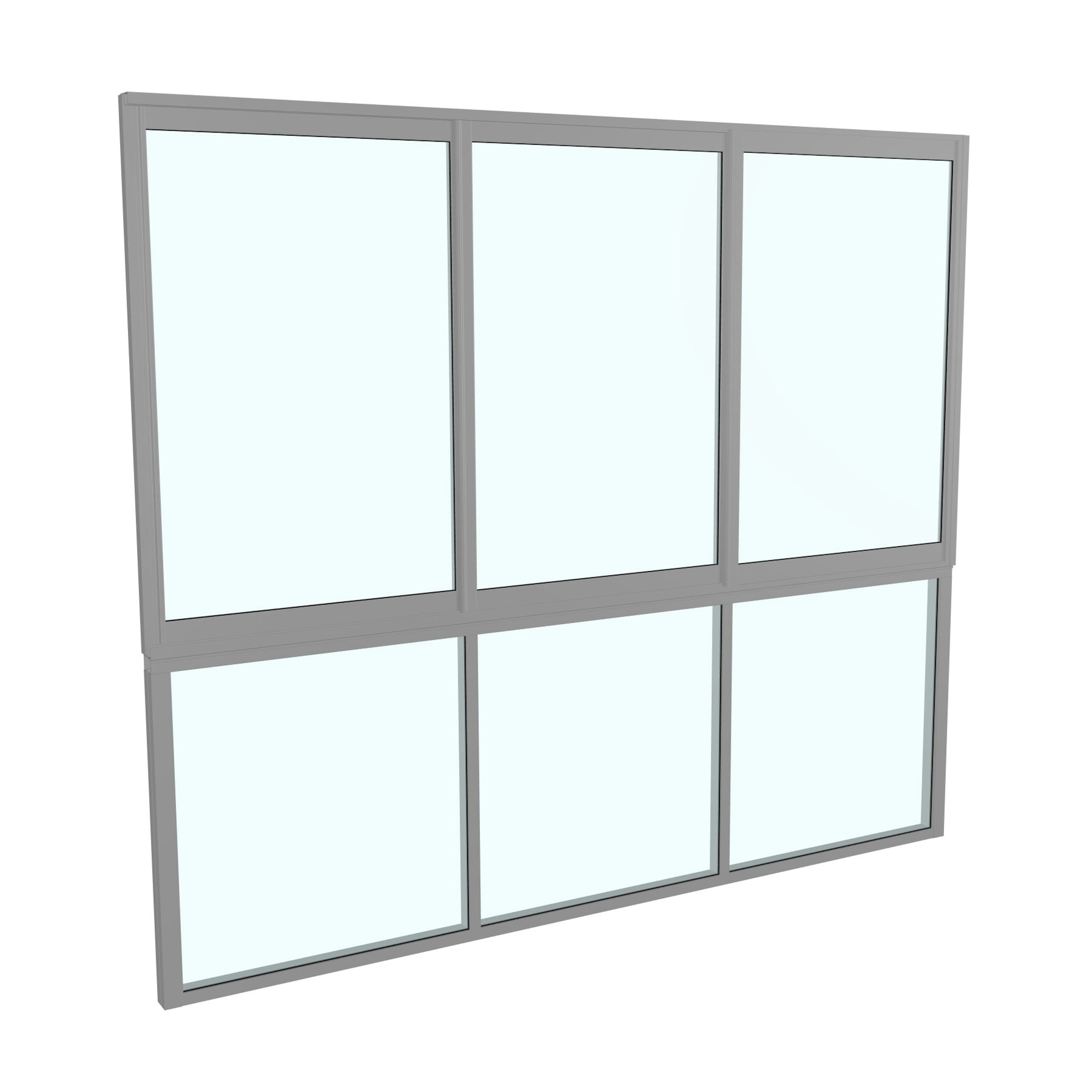 Skjutfönster med fast underdel Landskap Stadig Sommar 3-del