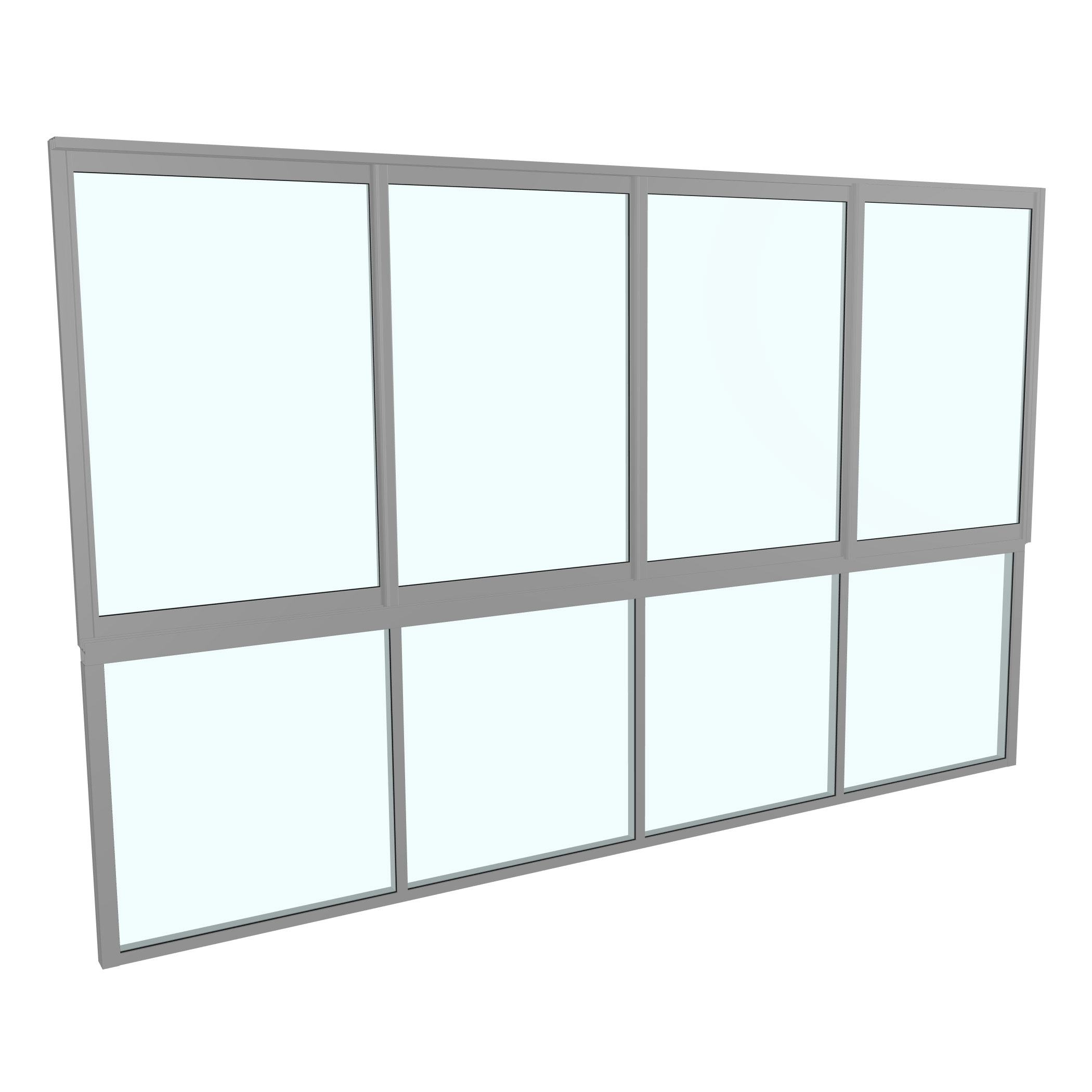 Skjutfönster med fast underdel Landskap Stadig Sommar 4-del