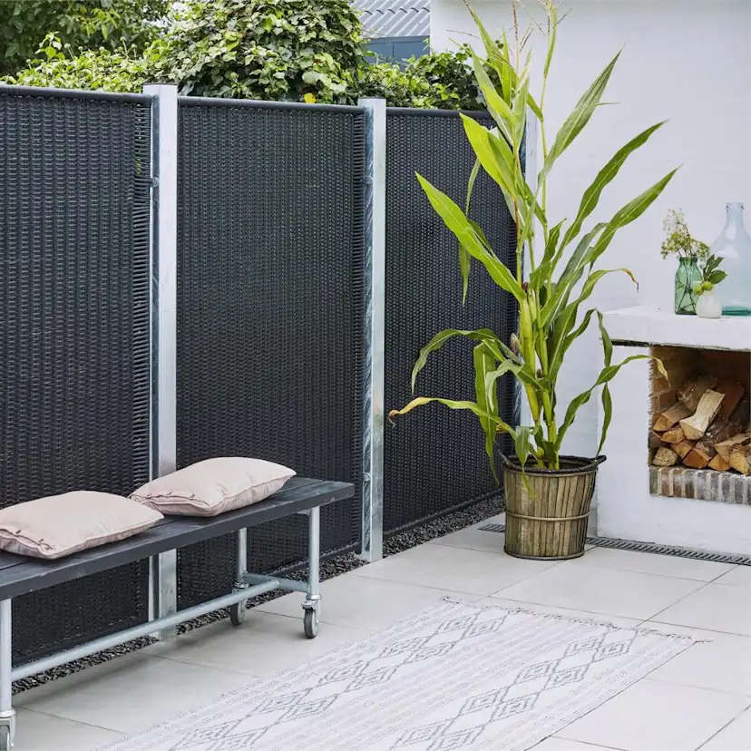 Stålstolpe 8x8x268 cm - till nedgrävning - inkl. 1 st. stolphatt