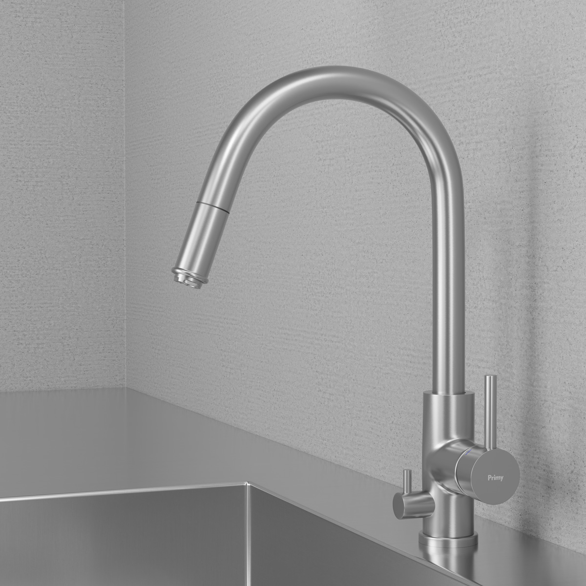 Köksblandare Scandtap Steel Access med Utdragbar Pip