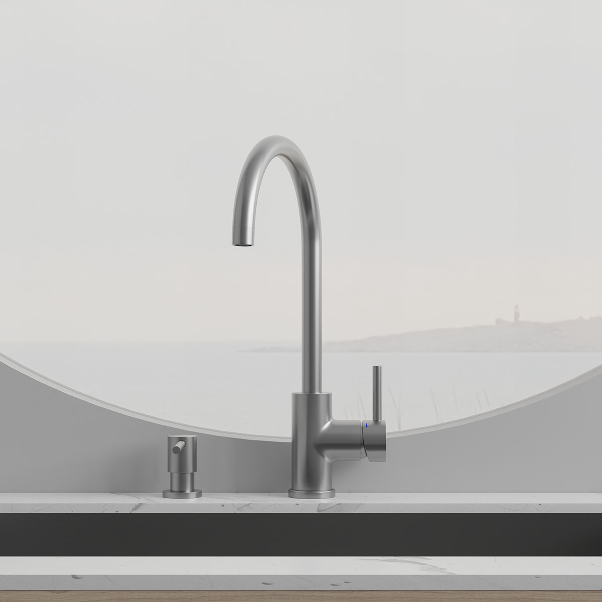 Köksblandare Scandtap Steel Curve Rostfritt Stål