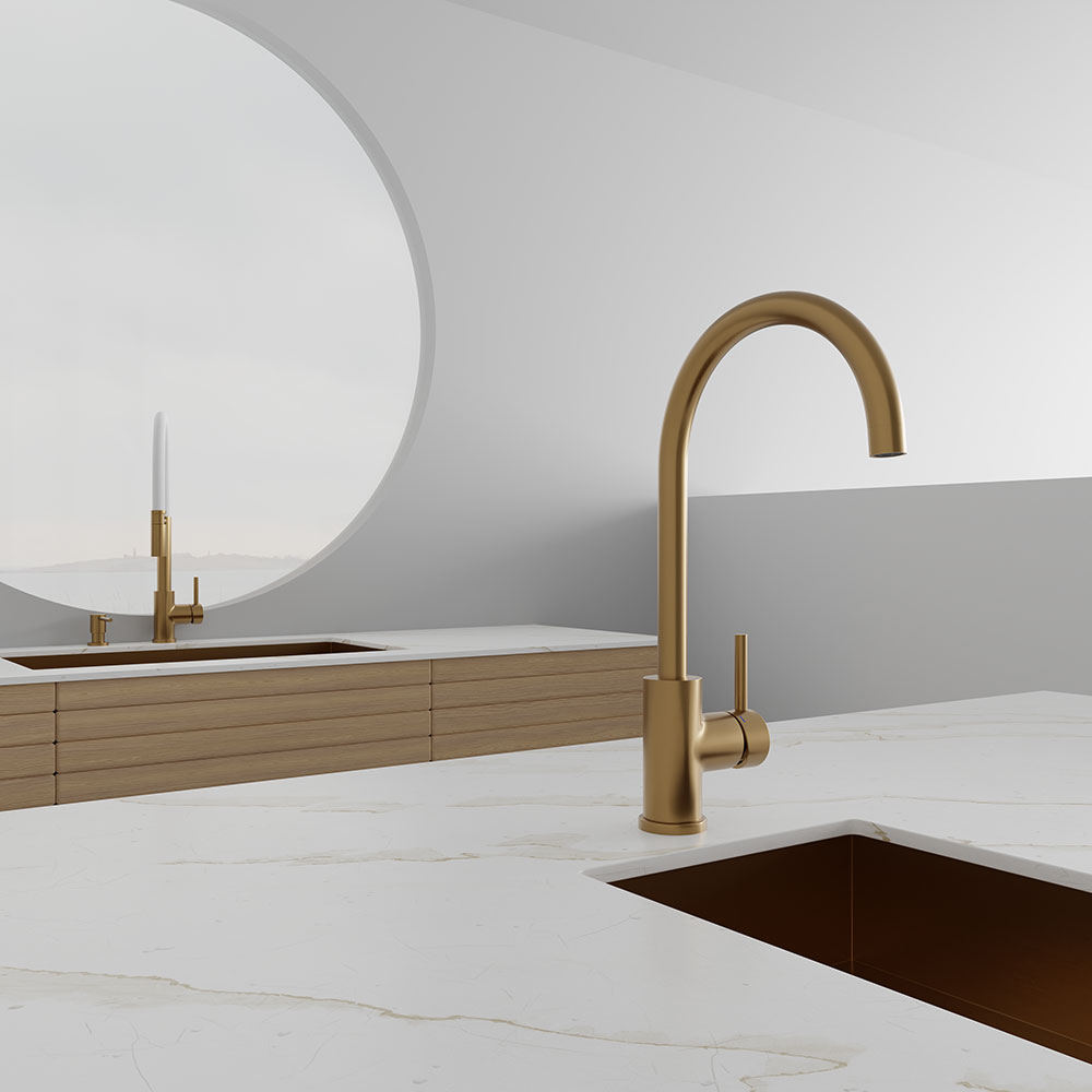 Köksblandare Scandtap Steel Curve Rostfritt Stål