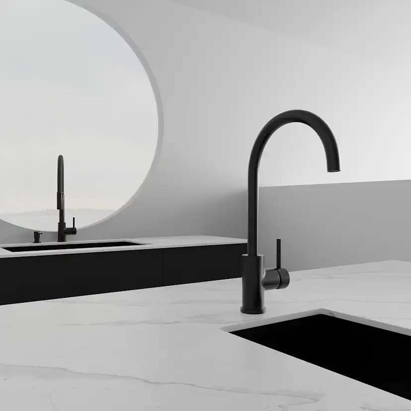 Köksblandare Scandtap Steel Curve Rostfritt Stål