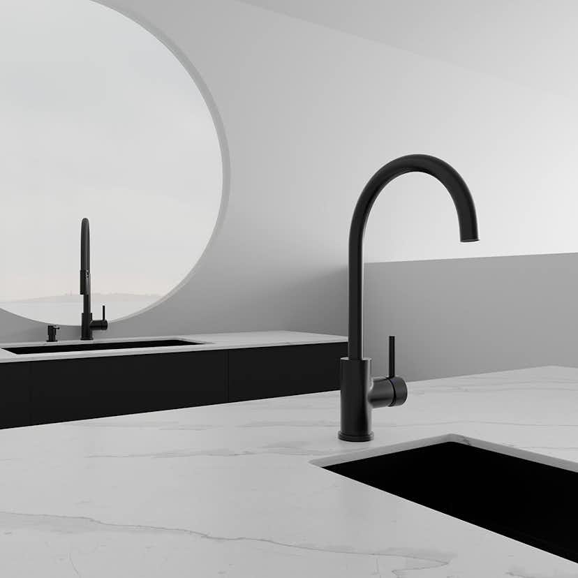 Köksblandare Scandtap Steel Curve Rostfritt Stål