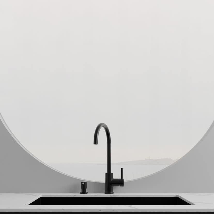 Köksblandare Scandtap Steel Curve Rostfritt Stål