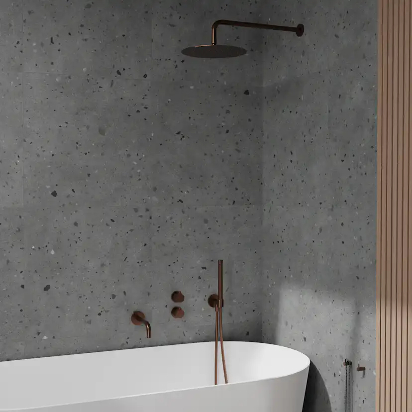 Takduschset Scandtap Steel Harmonized 3X för Inbyggnad