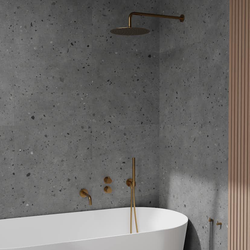 Takduschset Scandtap Steel Harmonized 3X för Inbyggnad