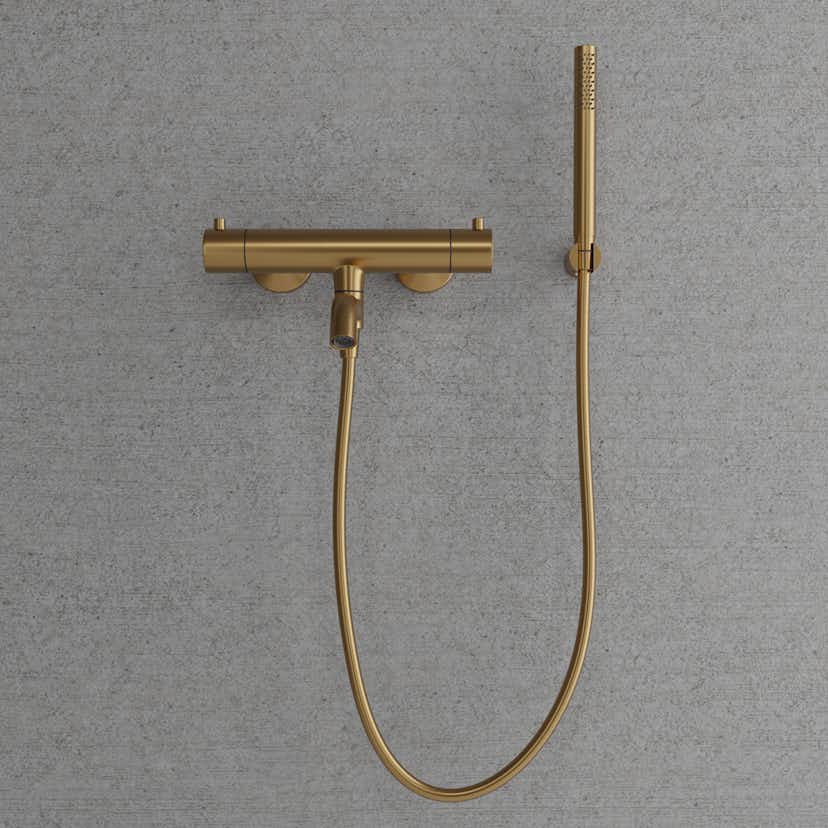 Badkarsblandare Scandtap Steel Pleasure 4 med Handdusch