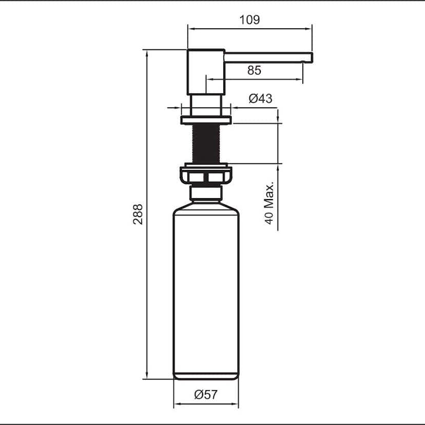 Diskmedelspump Scandtap Steel Clean Dispenser