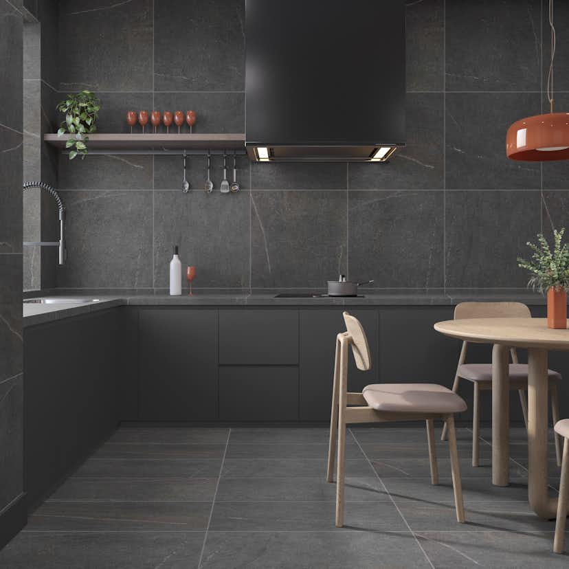 Klinker Tenfors Bellevue Graphite Marmor Matt 60x60 cm