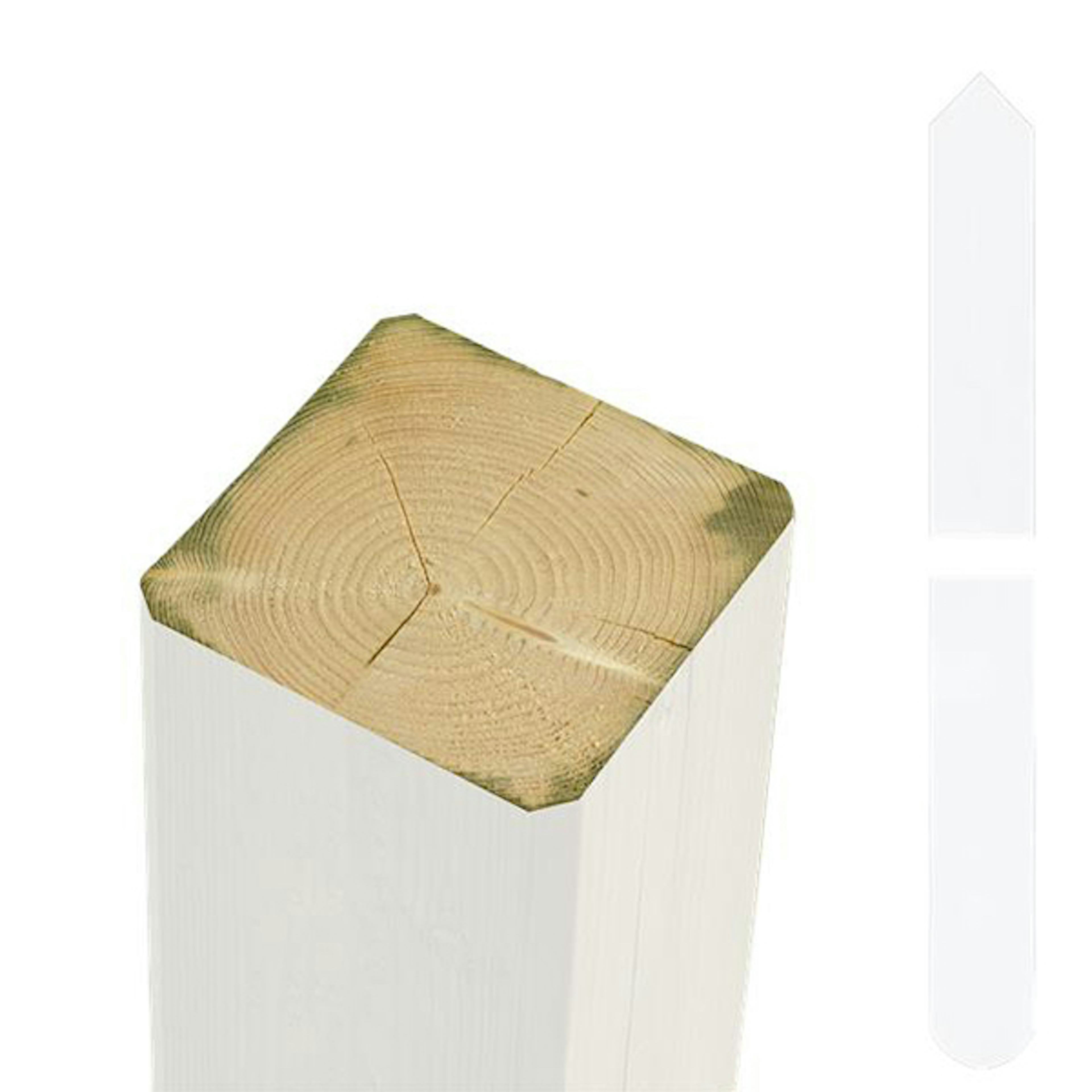 Stolpe PLUS Skagen 90x90 mm Vit