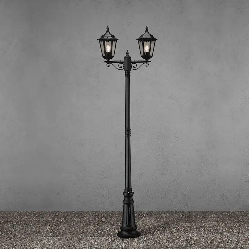 Stolplykta Gnosjö Konstsmide Firenze 2-arm E27 med Stolpe