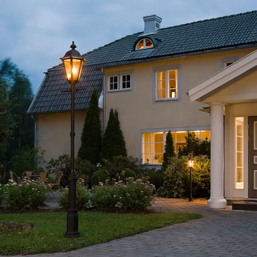 Stolplykta Gnosjö Konstsmide Pallas E27 utan Stolpe