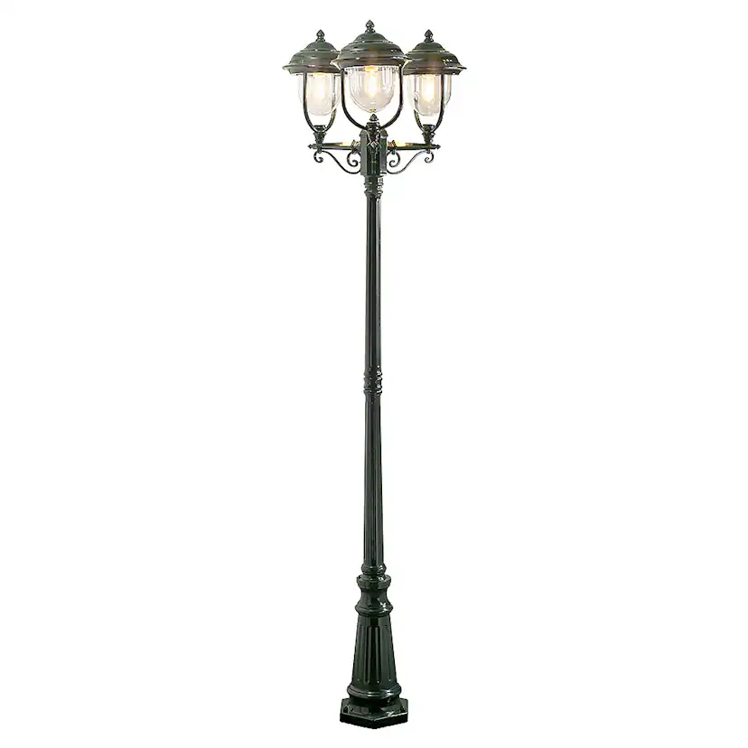 Stolplykta Gnosjö Konstsmide Parma 3-arm E27 med Stolpe