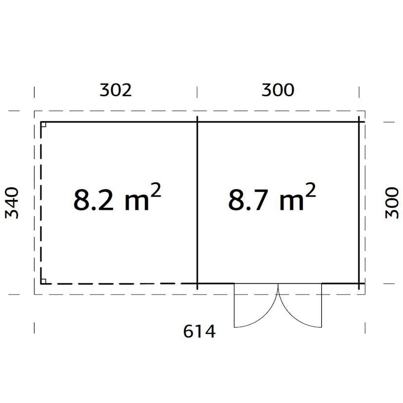 Stuga Palmako Ella 16,8 m2