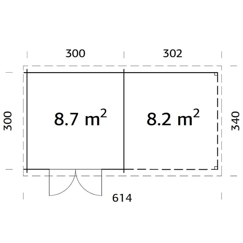 Stuga Palmako Ella 16,8 m2