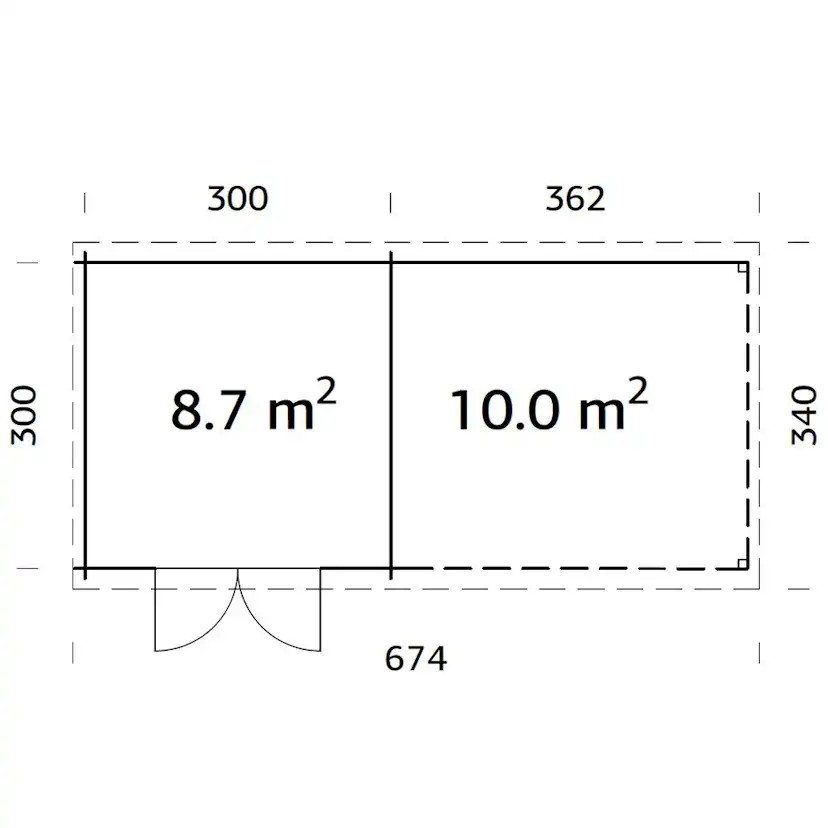 Stuga Palmako Ella 18,7 m2