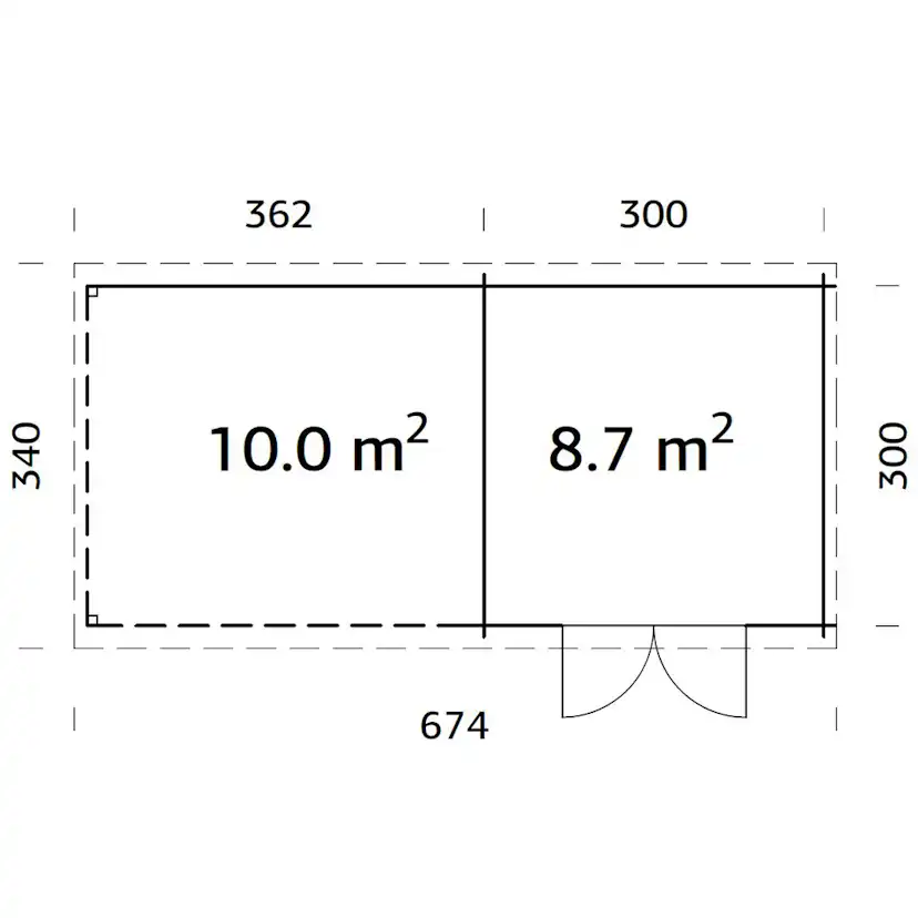 Stuga Palmako Ella 18,7 m2