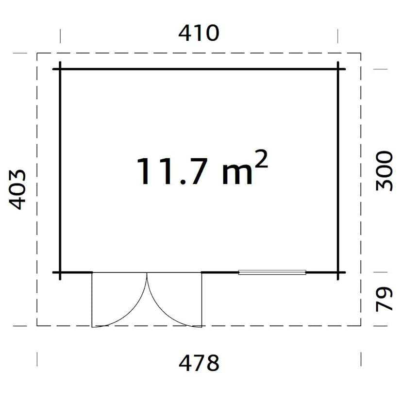 Stuga Palmako Heidi 11,7 m2