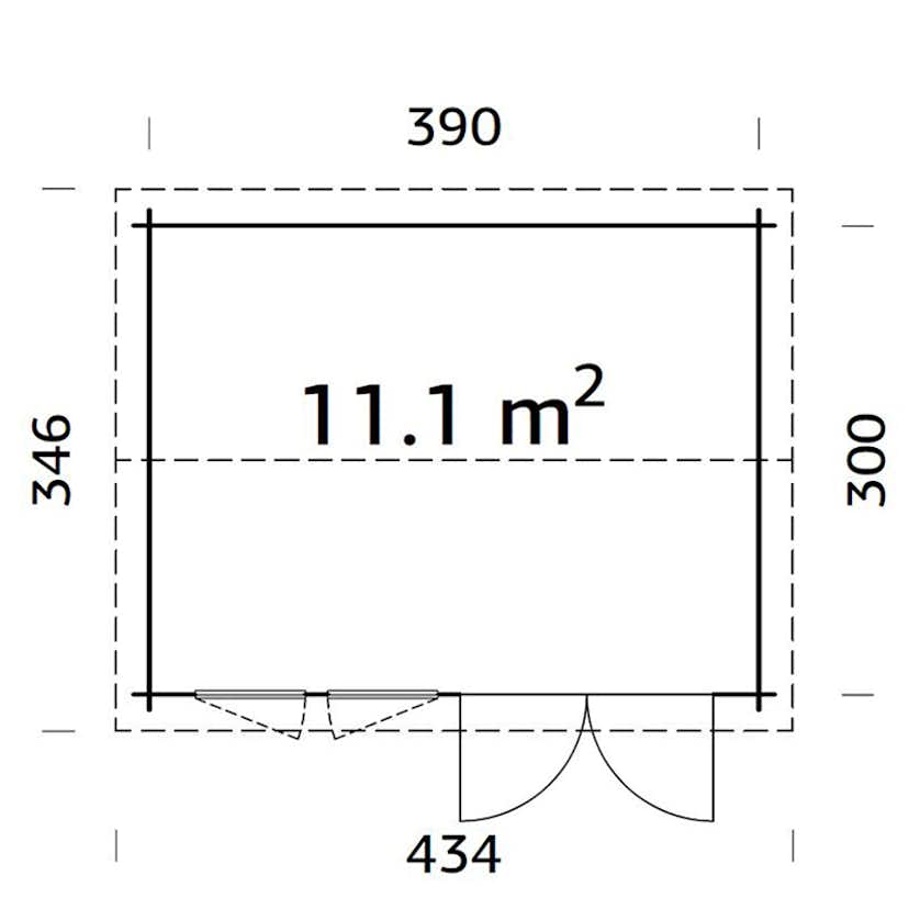 Stuga Palmako Iris 11,1 m2