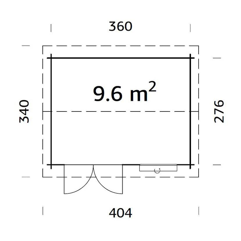Stuga Palmako Iris 9,6 m2
