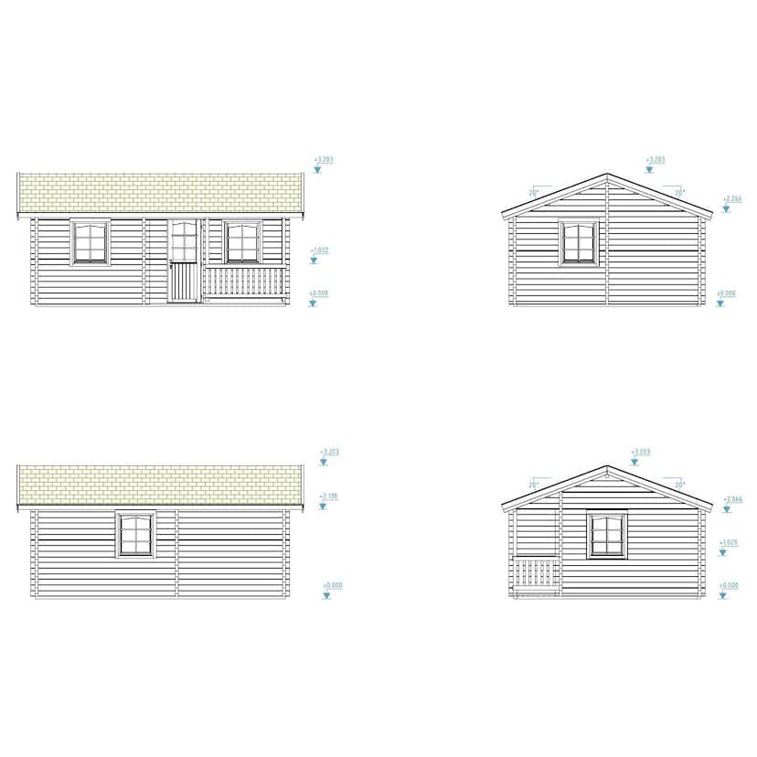 Stuga Palmako Sandra 21,5+3,7 m2