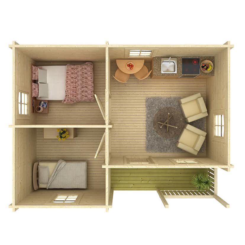 Stuga Palmako Sandra 21,5+3,7 m2