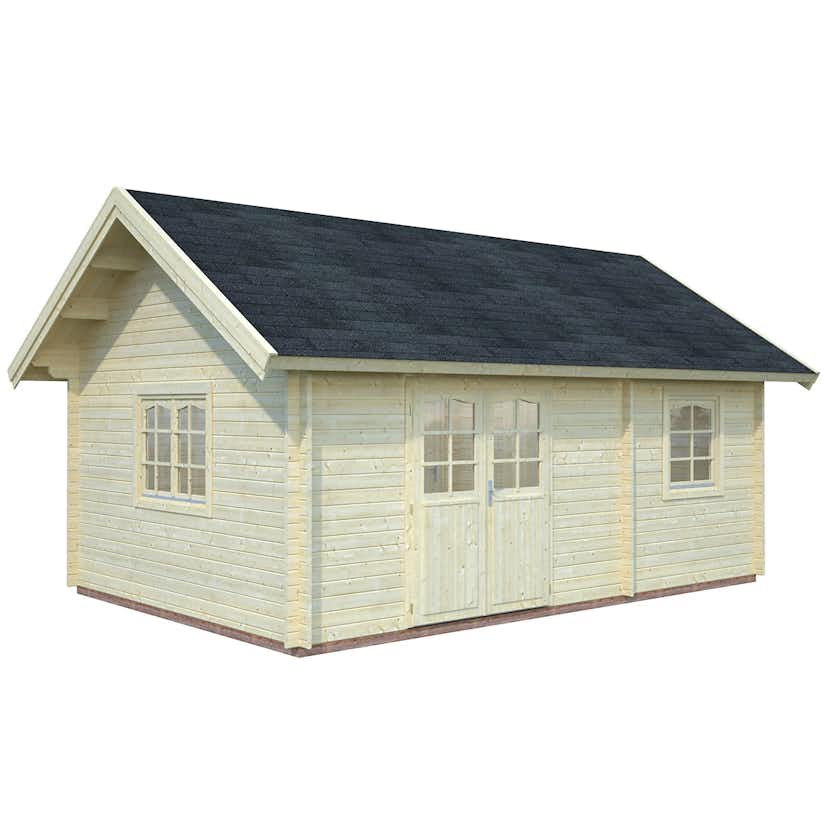 Attefallshus Palmako Sandra 29,9 m² Komplett Stuga med Sadeltak