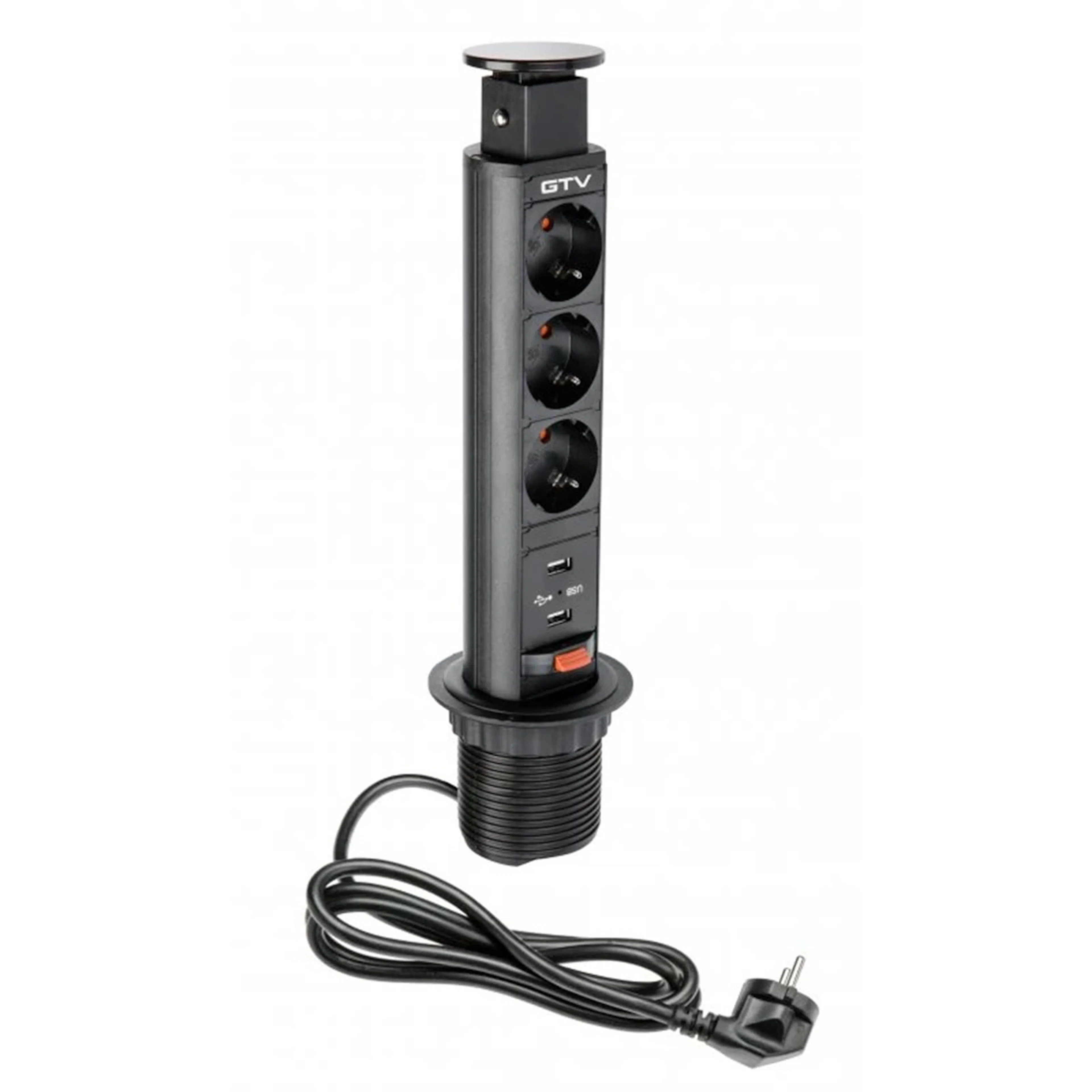 Elpelare Blanco GTV Smal med 2 USB och 3 Jordade Uttag