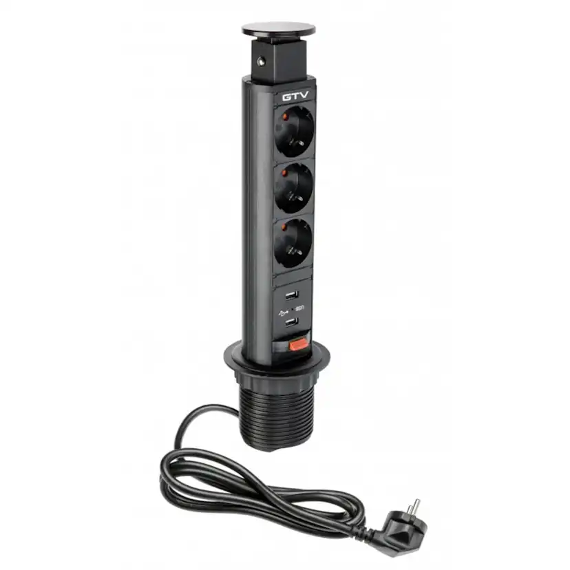 Elpelare Blanco GTV Smal med 2 USB och 3 Jordade Uttag