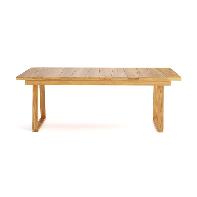 Trädgårdsbord deNoord Menorca Stort Rektangulärt Matbord i trä Utomhus 100x180 cm