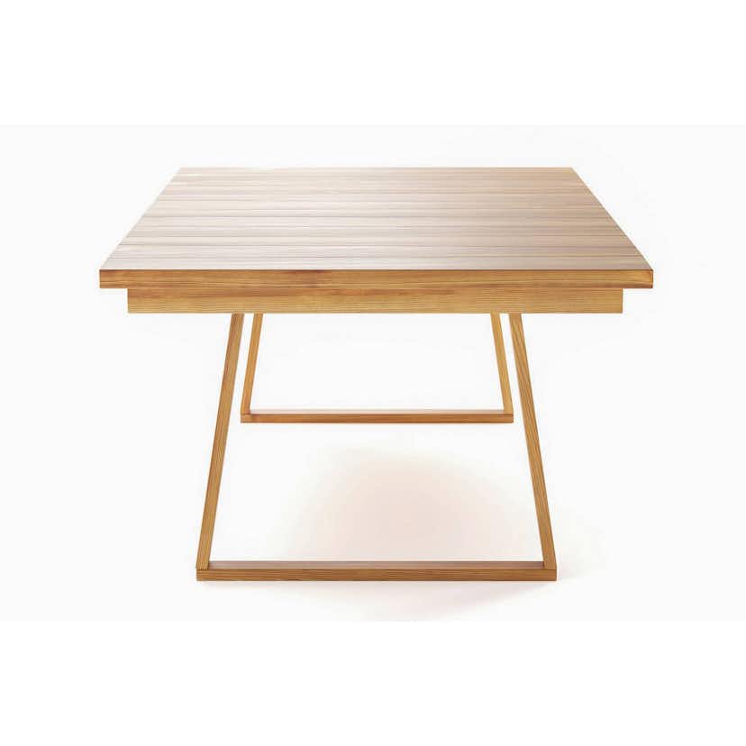 Trädgårdsbord deNoord Menorca Stort Rektangulärt Matbord i trä Utomhus 100x180 cm