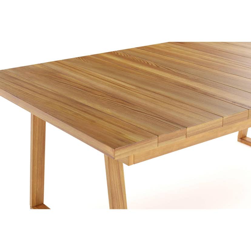 Trädgårdsbord deNoord Menorca Stort Rektangulärt Matbord i trä Utomhus 100x180 cm