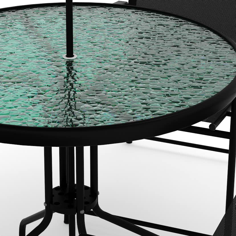 Matgrupp deNoord Samra Matgrupp Utomhus 4 Stolar med Parasoll