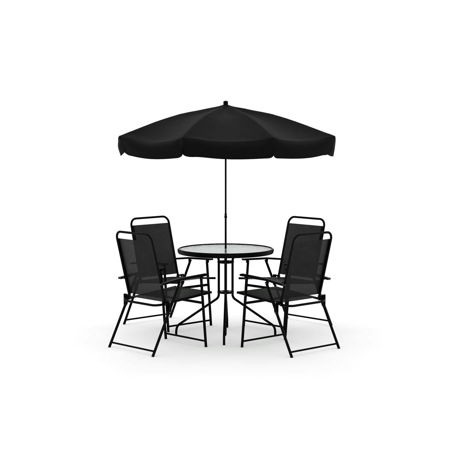 Matgrupp deNoord Samra Matgrupp Utomhus 4 Stolar med Parasoll