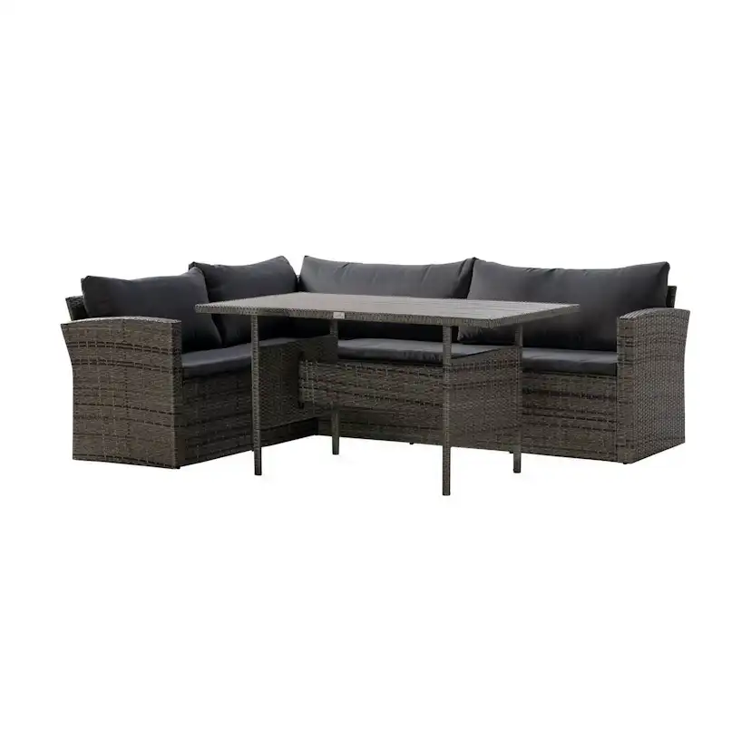 Loungegrupp Comfort Garden James Light Soffgrupp Utomhus 5-sits med Bordsskiva i Aintwood