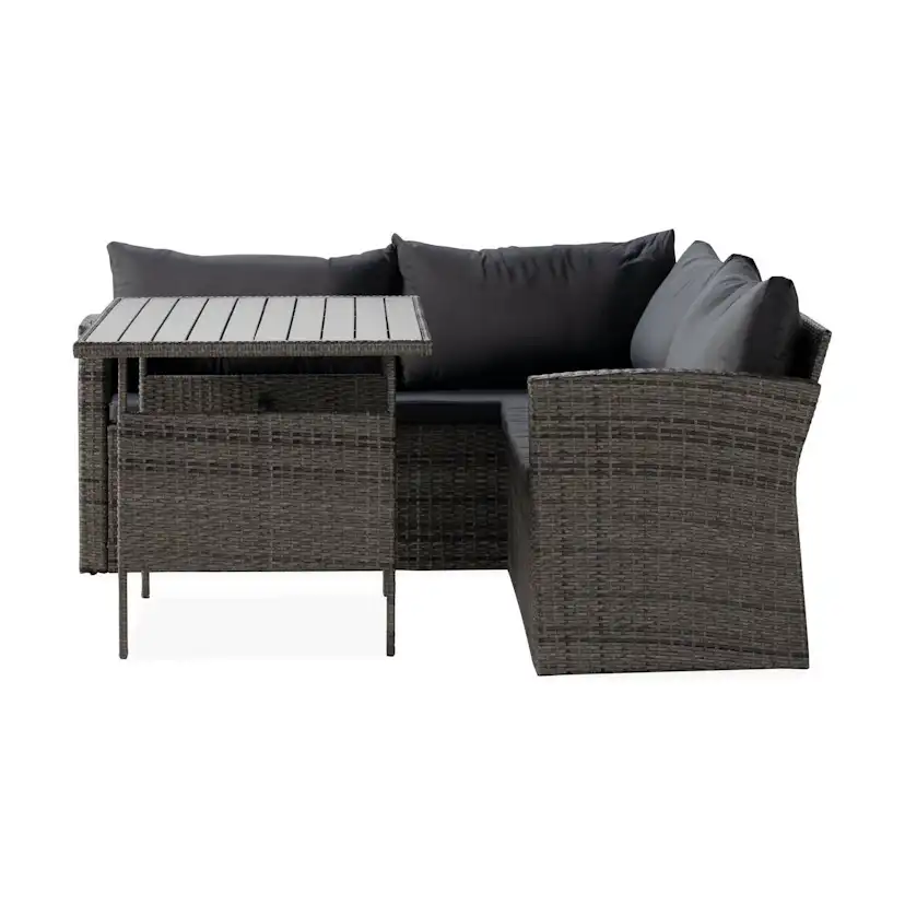 Loungegrupp Comfort Garden James Light Soffgrupp Utomhus 5-sits med Bordsskiva i Aintwood