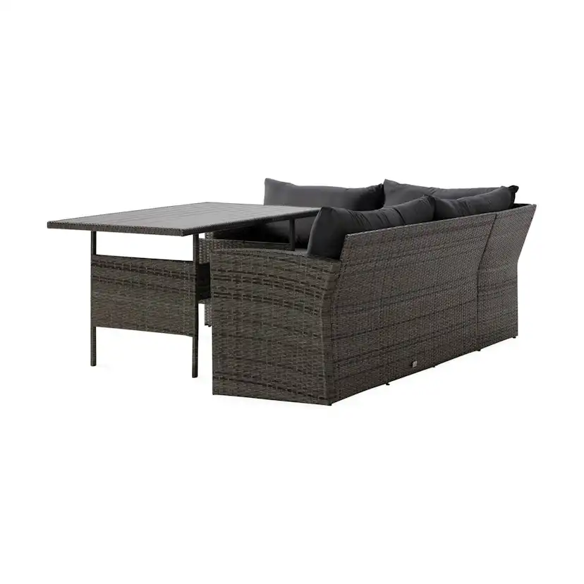 Loungegrupp Comfort Garden James Light Soffgrupp Utomhus 5-sits med Bordsskiva i Aintwood