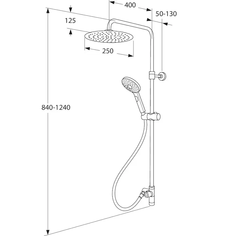 Takduschset Gustavsberg Round