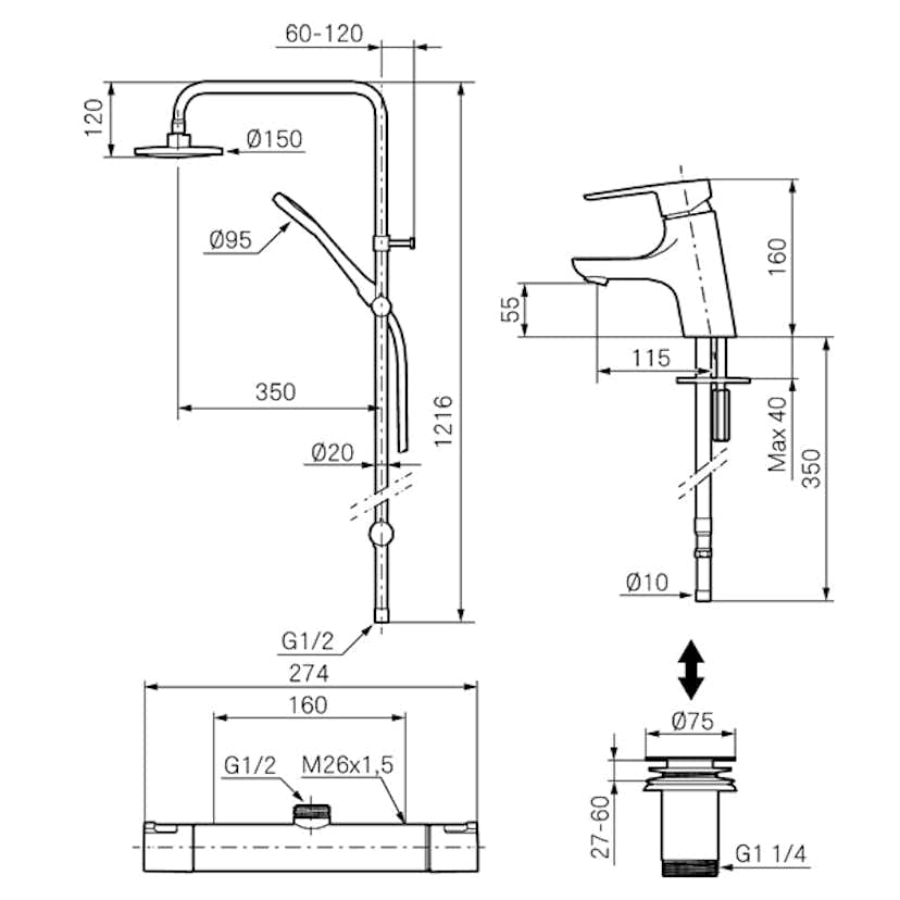 Blandarpaket Mora Cera Bathroom Concept