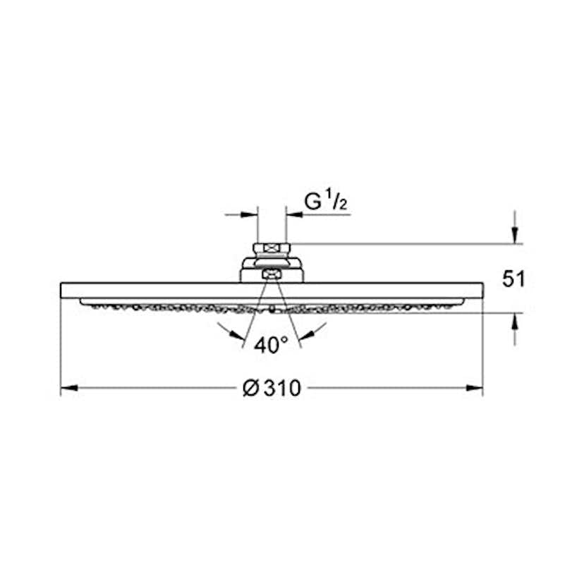 Taksil Grohe Rainshower Cosmopolitan 310