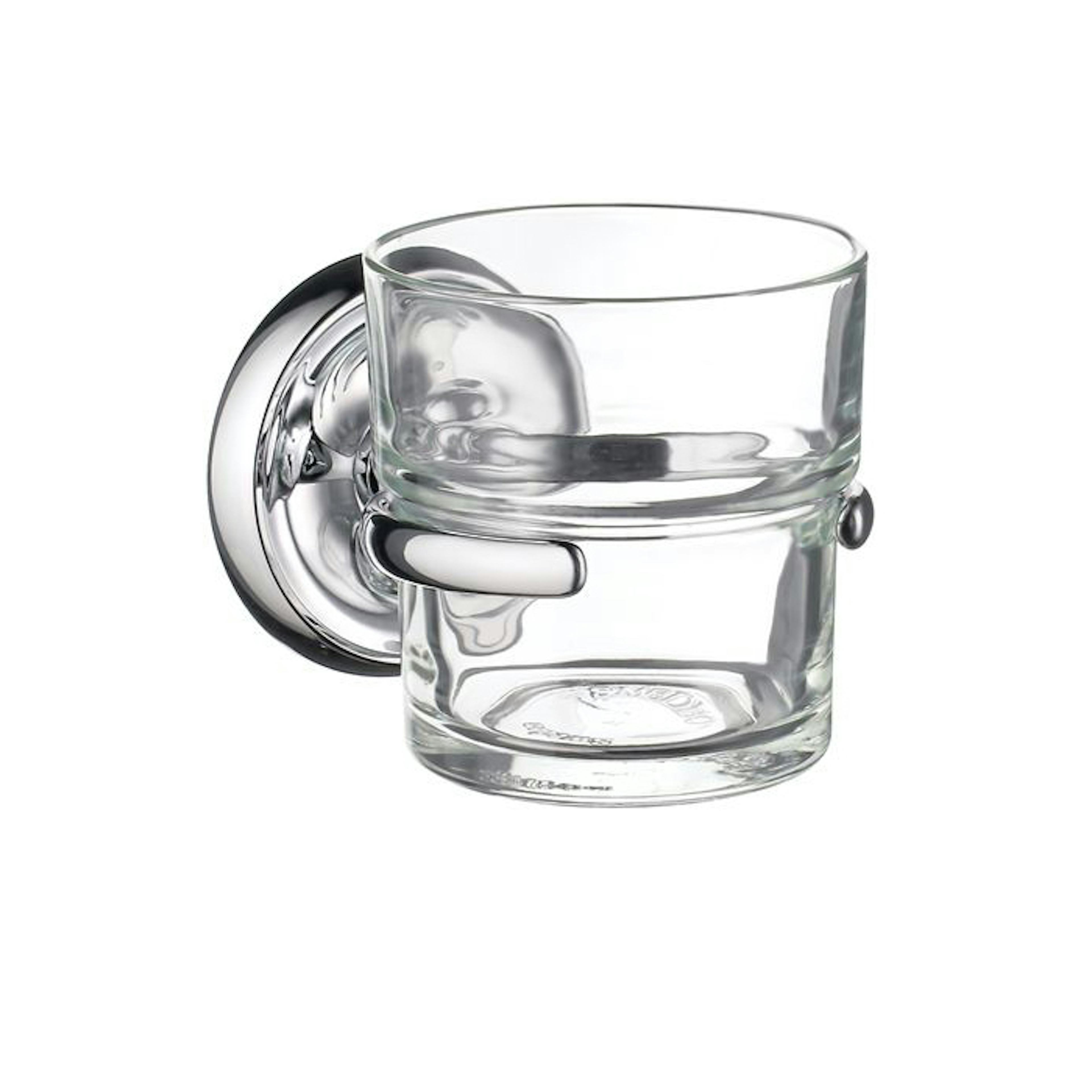 Tandborstglas Smedbo Villa K243 Krom/Klarglas