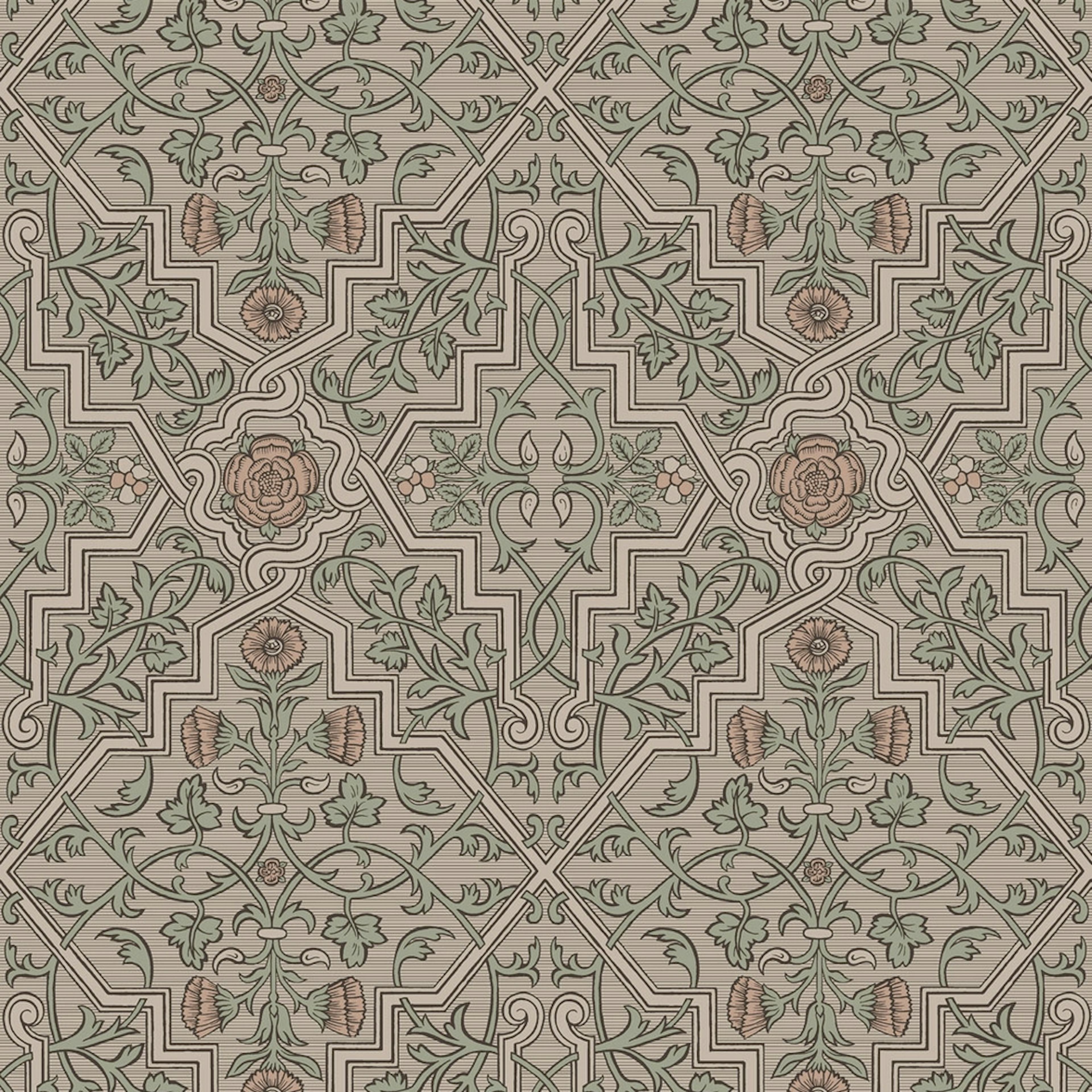 Tapet Boråstapeter Anno 4501 Rosenvinge EasyUp, Mönstrad Brun