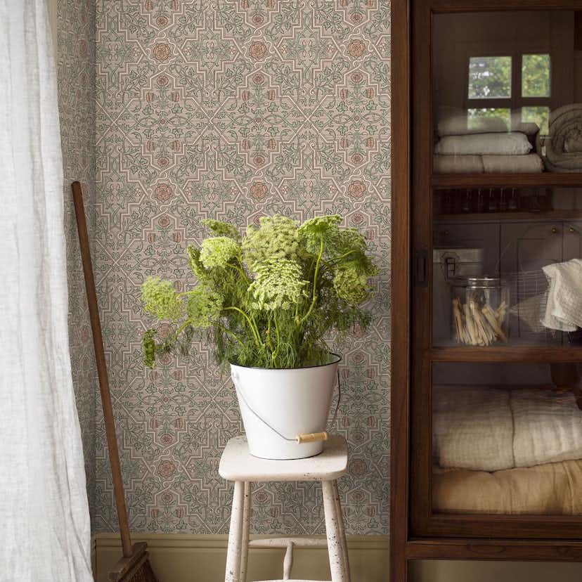 Tapet Boråstapeter Anno 4501 Rosenvinge EasyUp, Mönstrad Brun