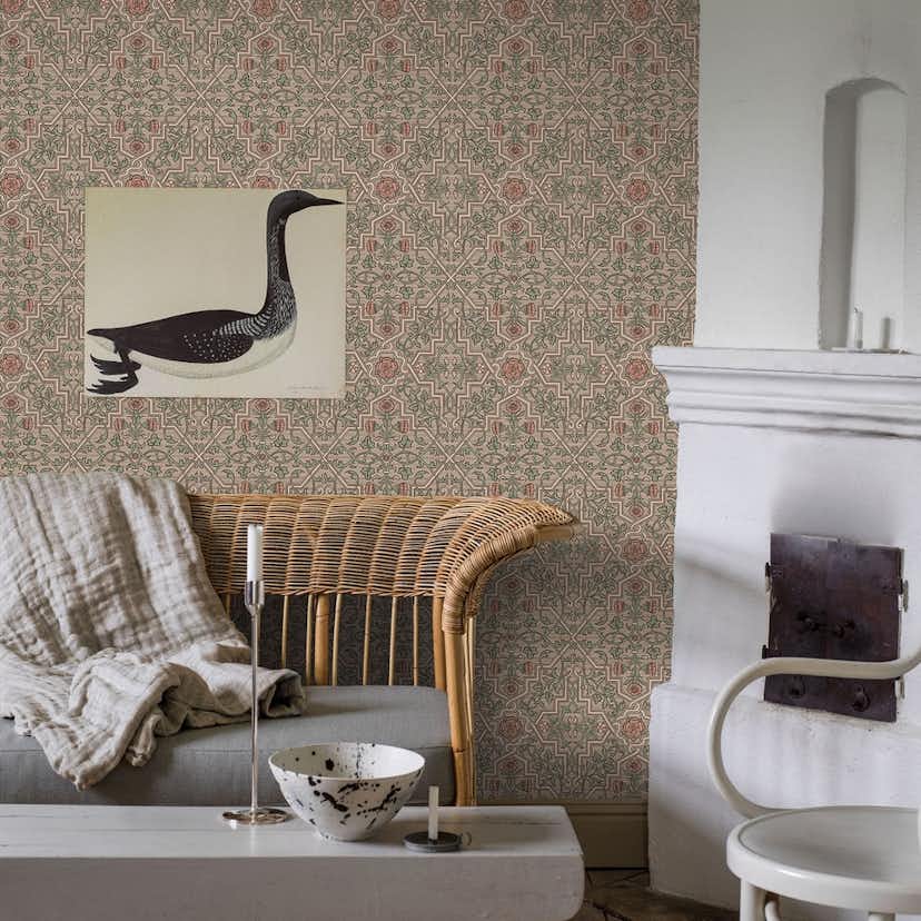 Tapet Boråstapeter Anno 4501 Rosenvinge EasyUp, Mönstrad Brun