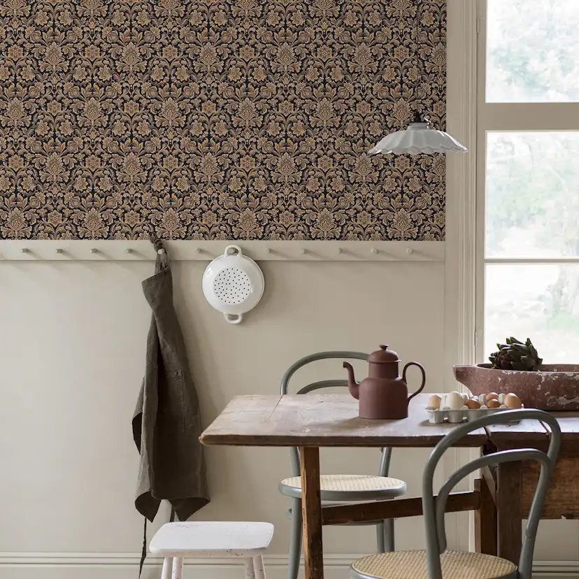 Tapet Boråstapeter Anno Foglavik EasyUp , Mönstrad Svart