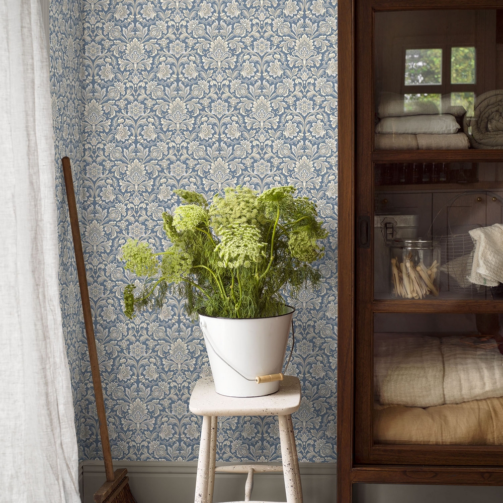 Tapet Boråstapeter Anno 4524 Foglavik EasyUp, Mönstrad Blå