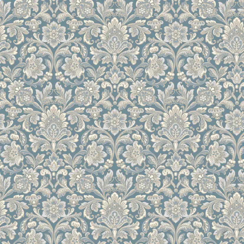 Tapet Boråstapeter Anno 4524 Foglavik EasyUp, Mönstrad Blå