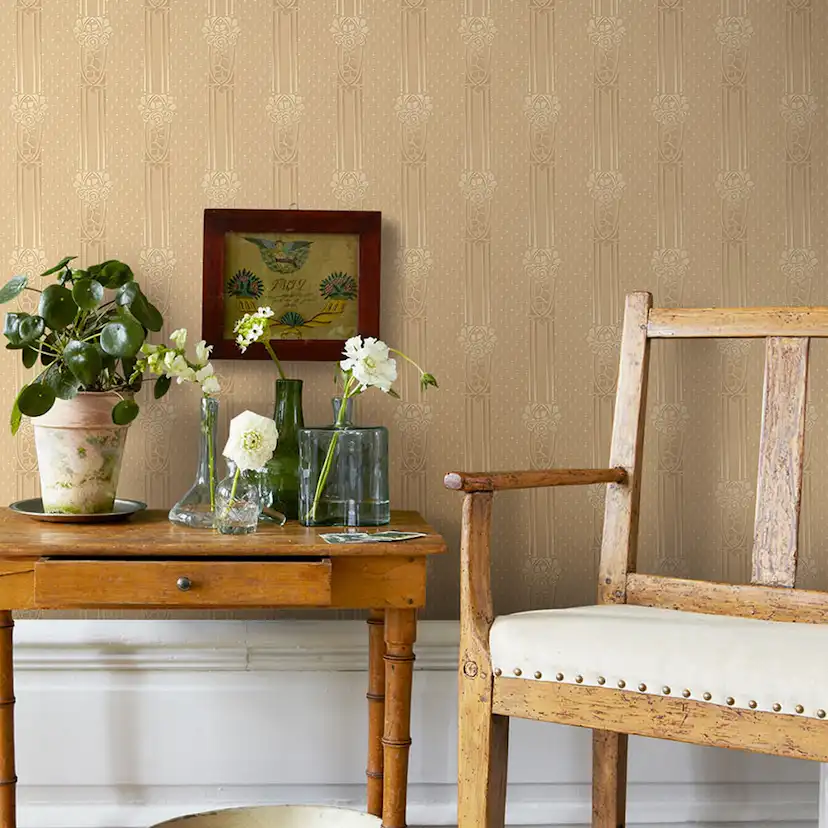 Tapet Boråstapeter Anno Ellen 4541 EasyUp, Mönstrad Gul