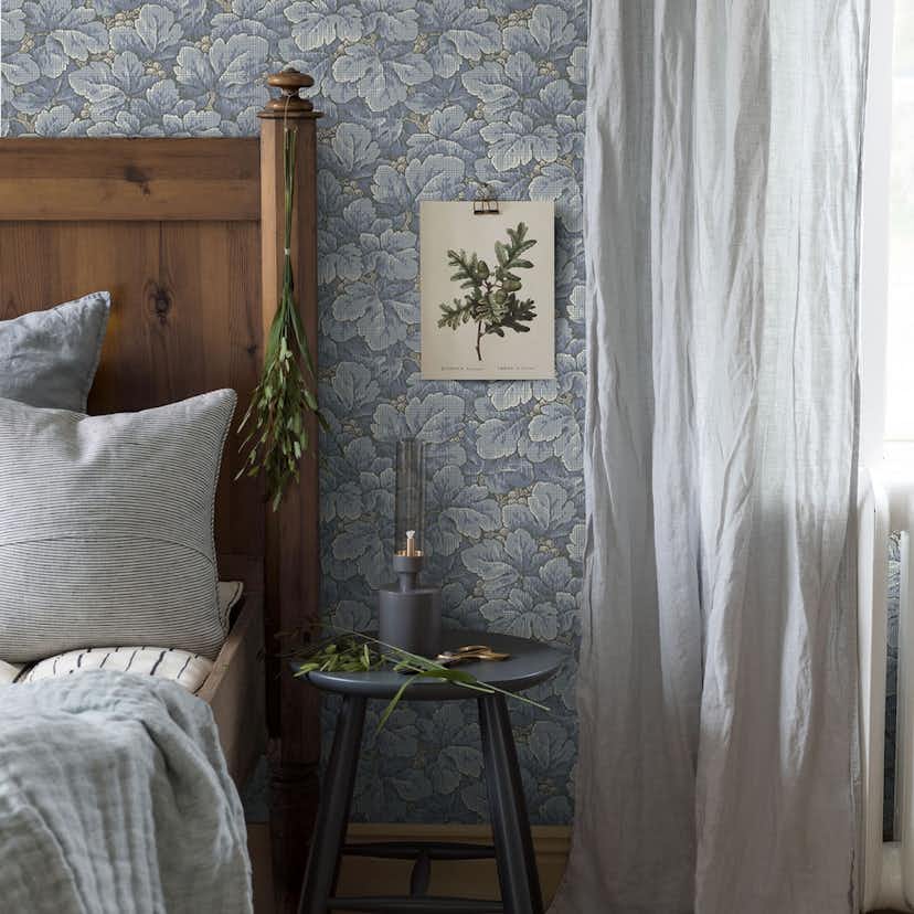 Tapet Boråstapeter Anno 4545 Waldemar EasyUp, Mönstrad Blå